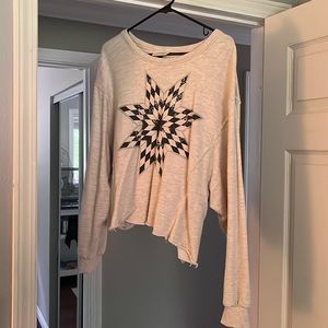Vintage looking crop sweatshirt